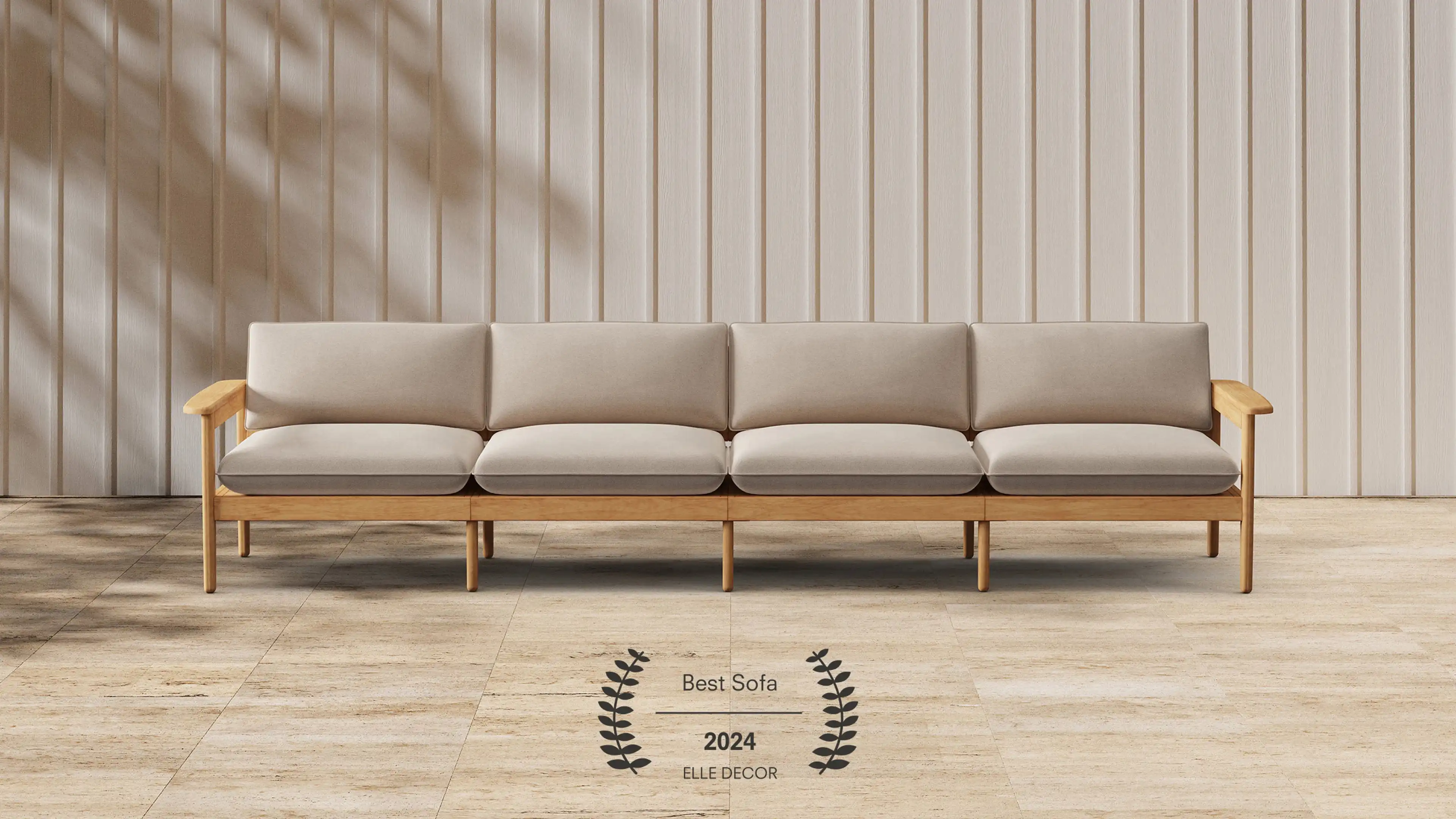 Dunes Teak 4-Seat Sofa