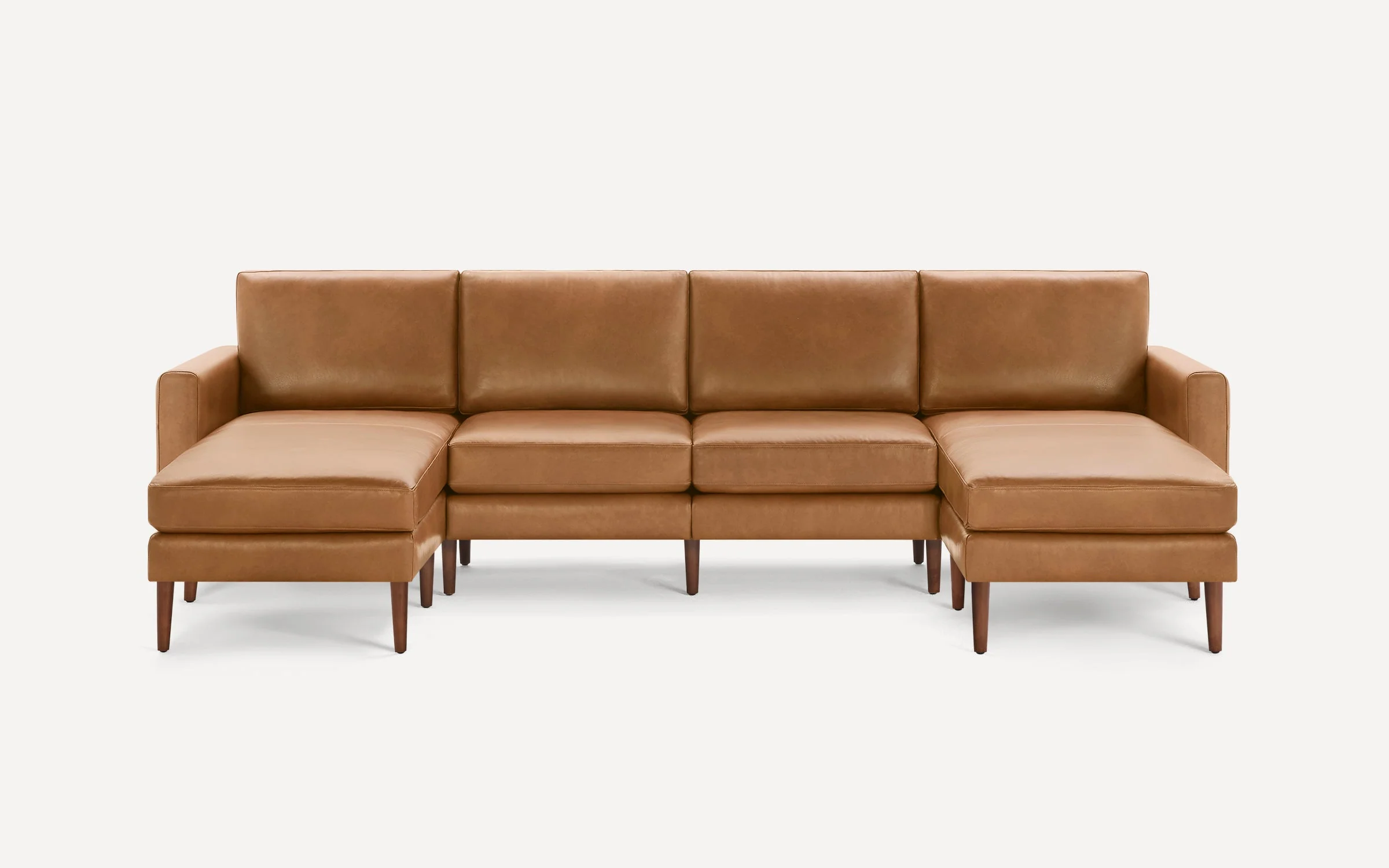 Nomad Leather Double Chaise Sectional