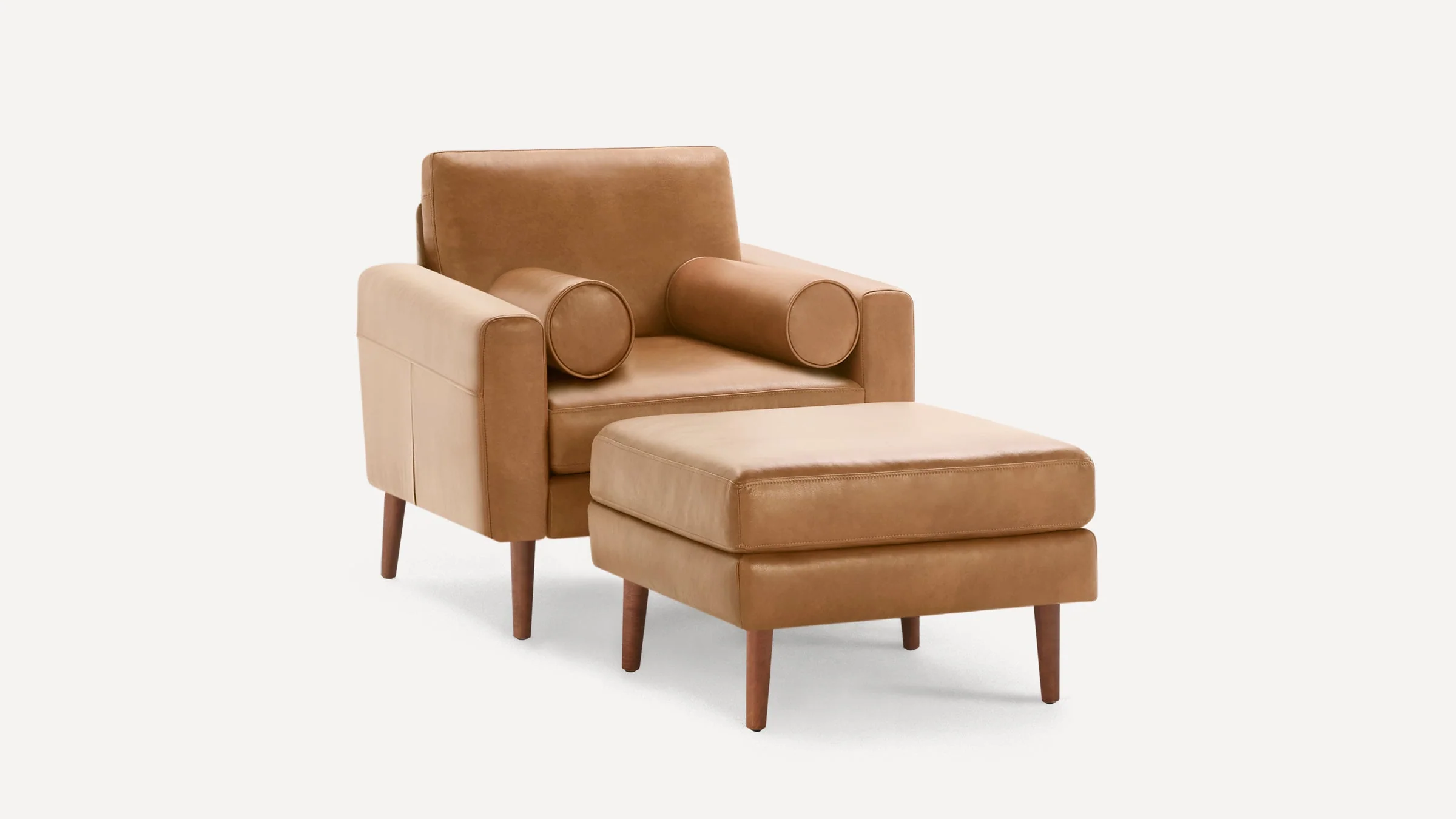 Nomad Leather Club Chair with Ottoman
