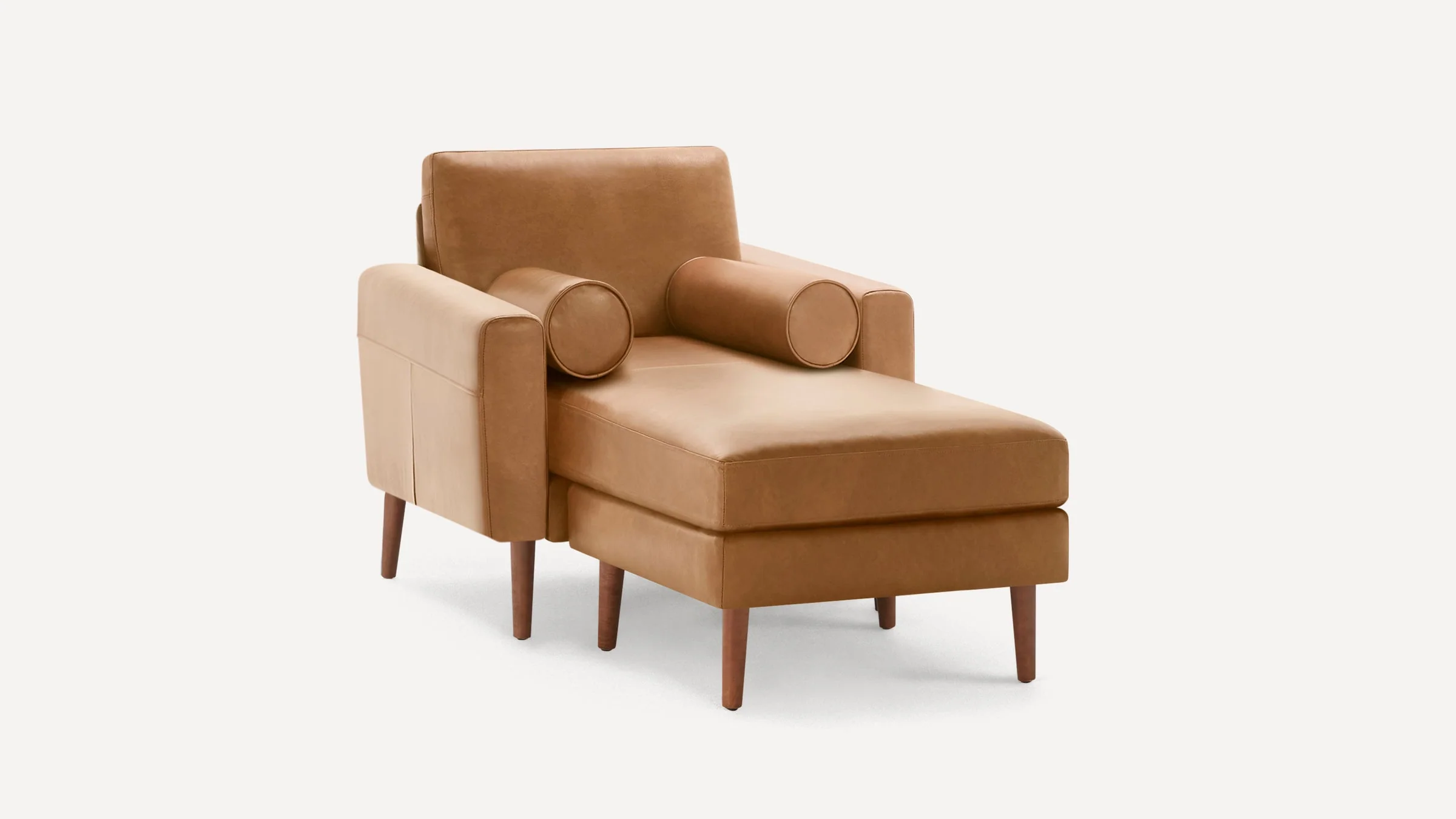 Nomad Leather Club Chair with Chaise