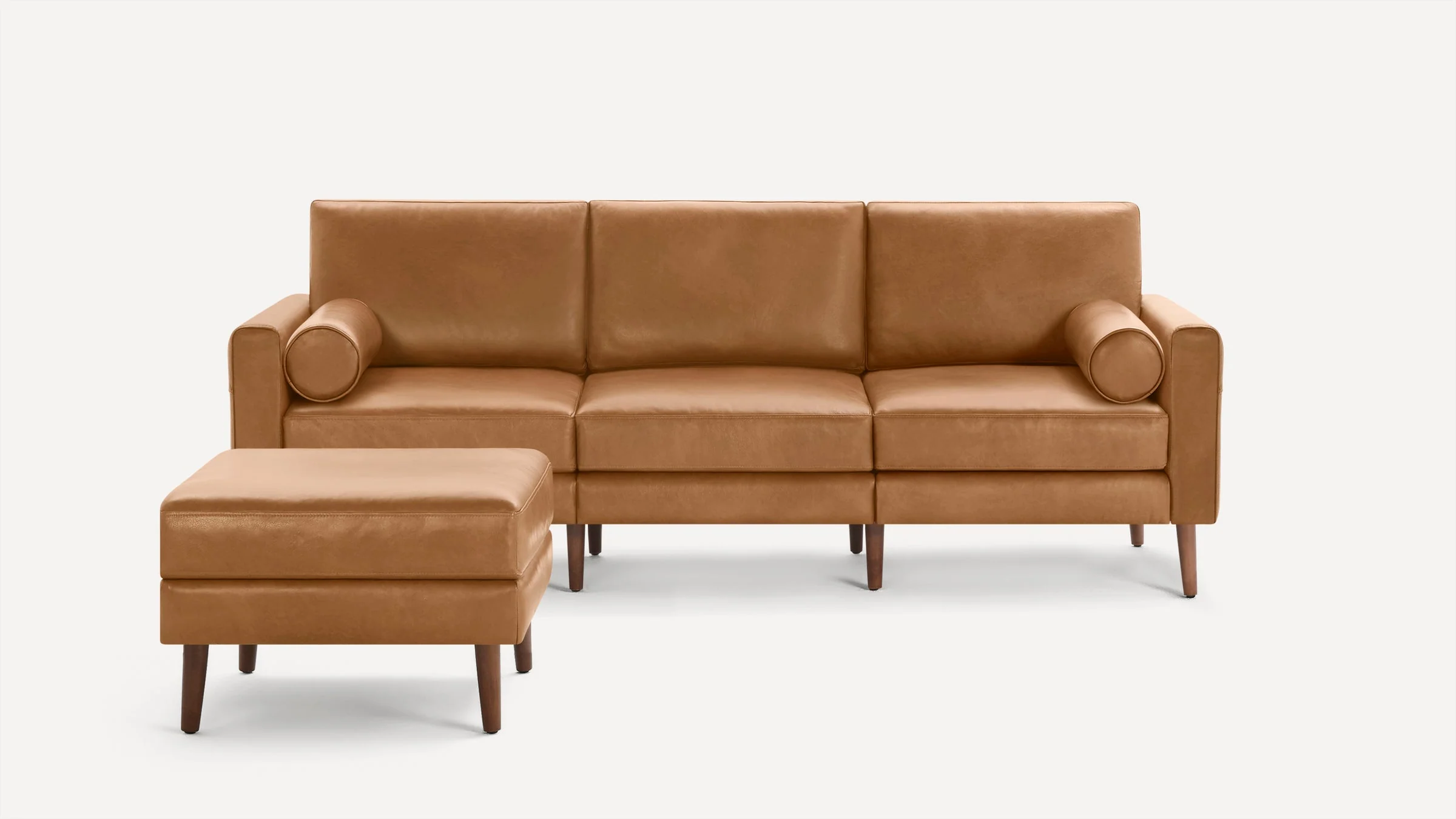 Nomad Leather Sofa with Ottoman