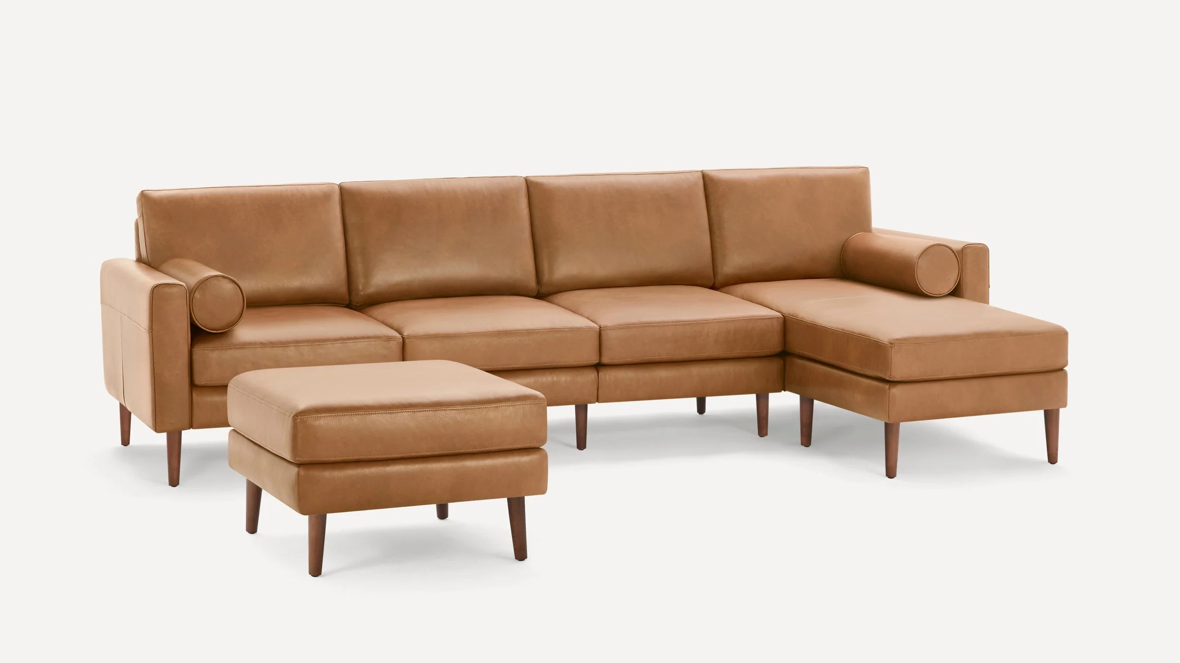 Nomad Leather King Sectional with Ottoman