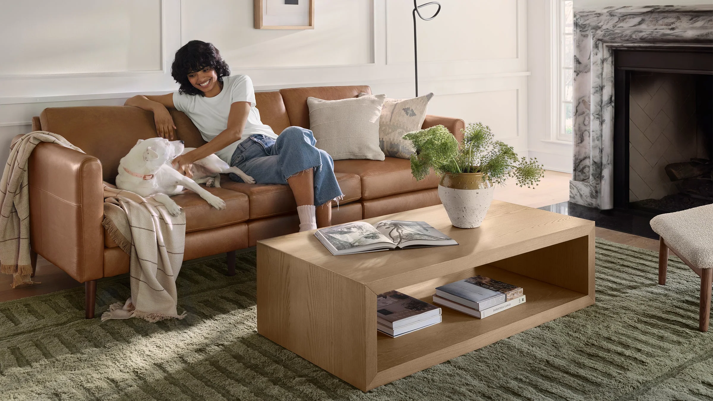 Nomad Leather Loveseat 4 Nomad Leather Loveseat