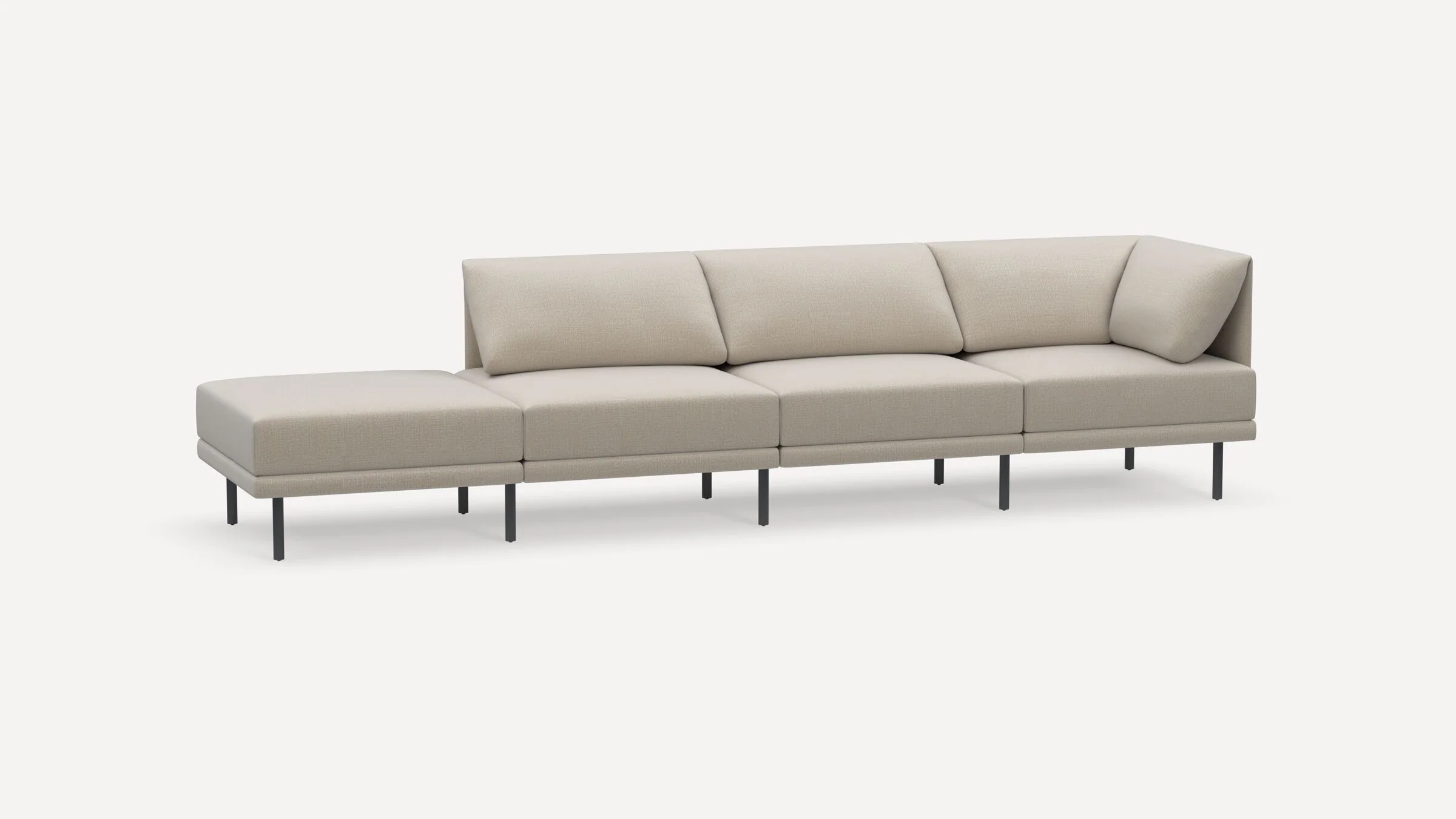 Range 4-Piece One Arm Sofa Lounger