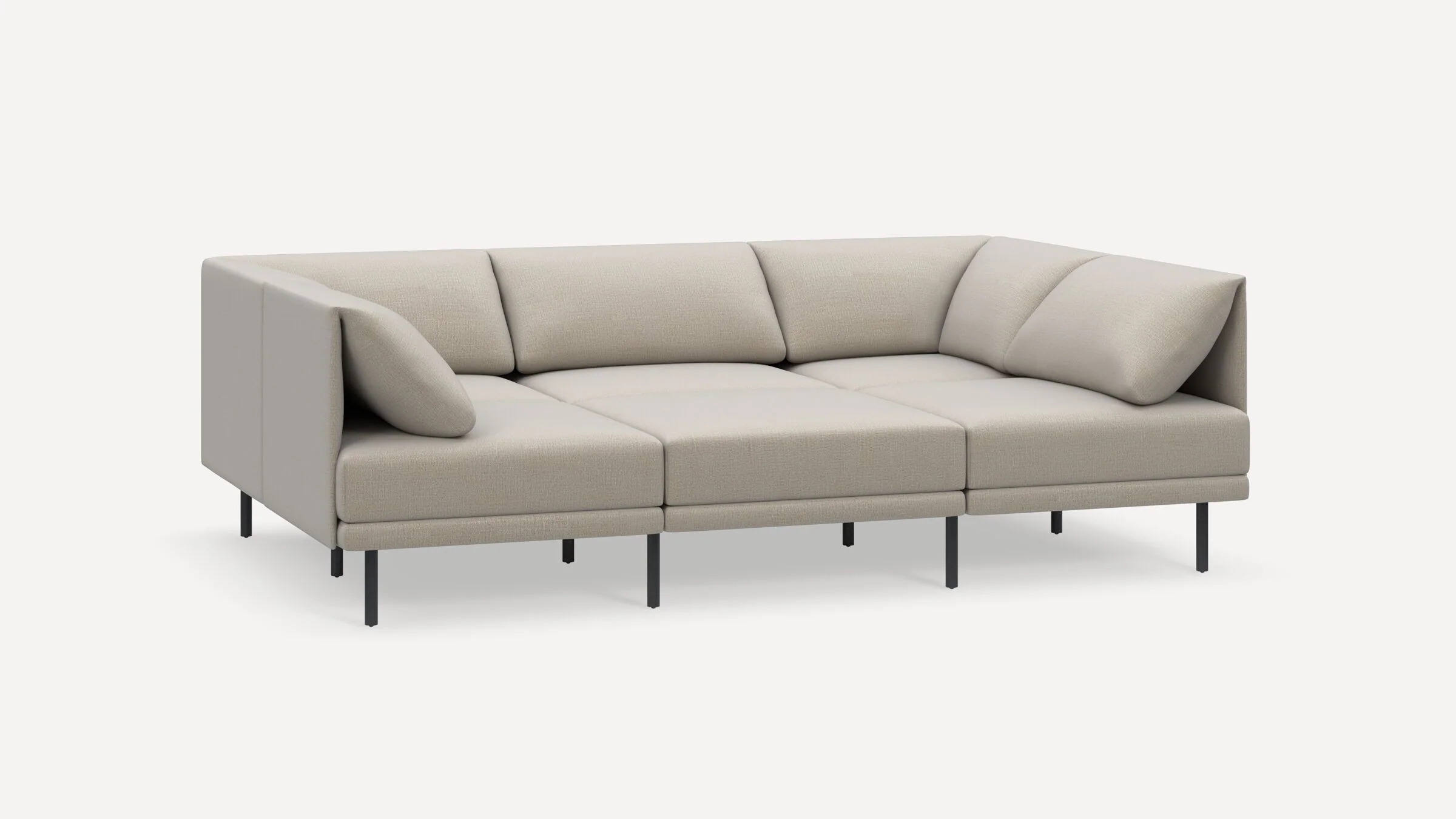 Range 6-Piece Open U Sectional Lounger