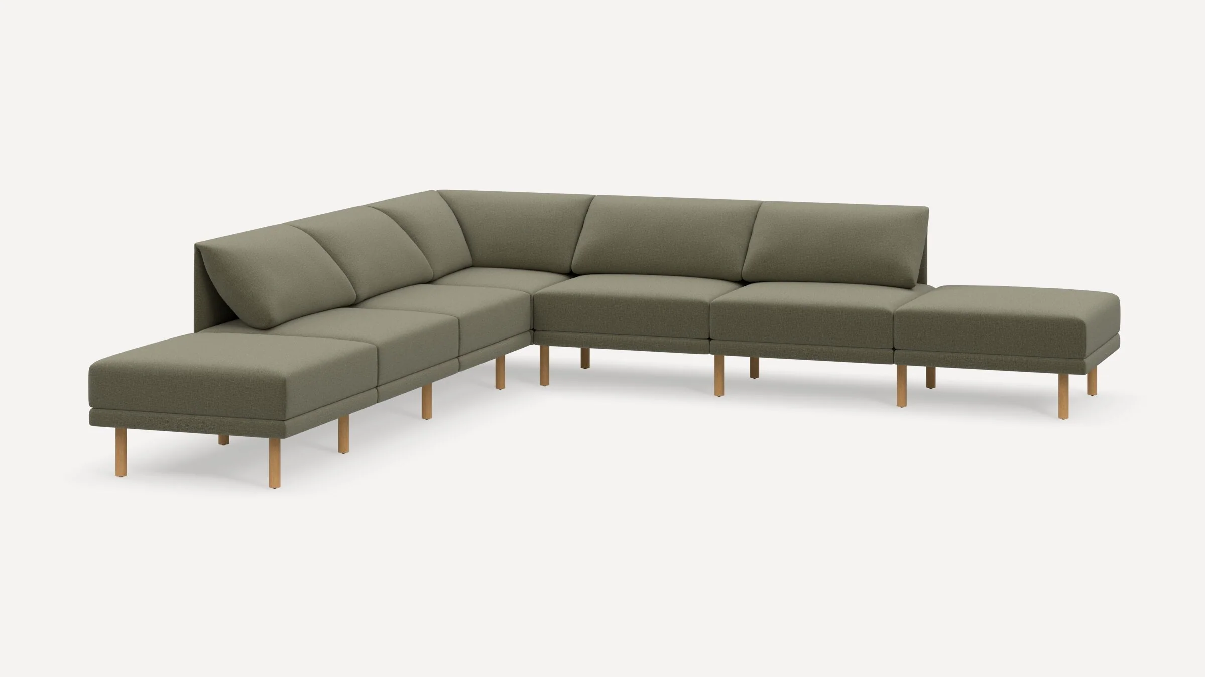 Range 7-Piece Open Sectional Double Lounger