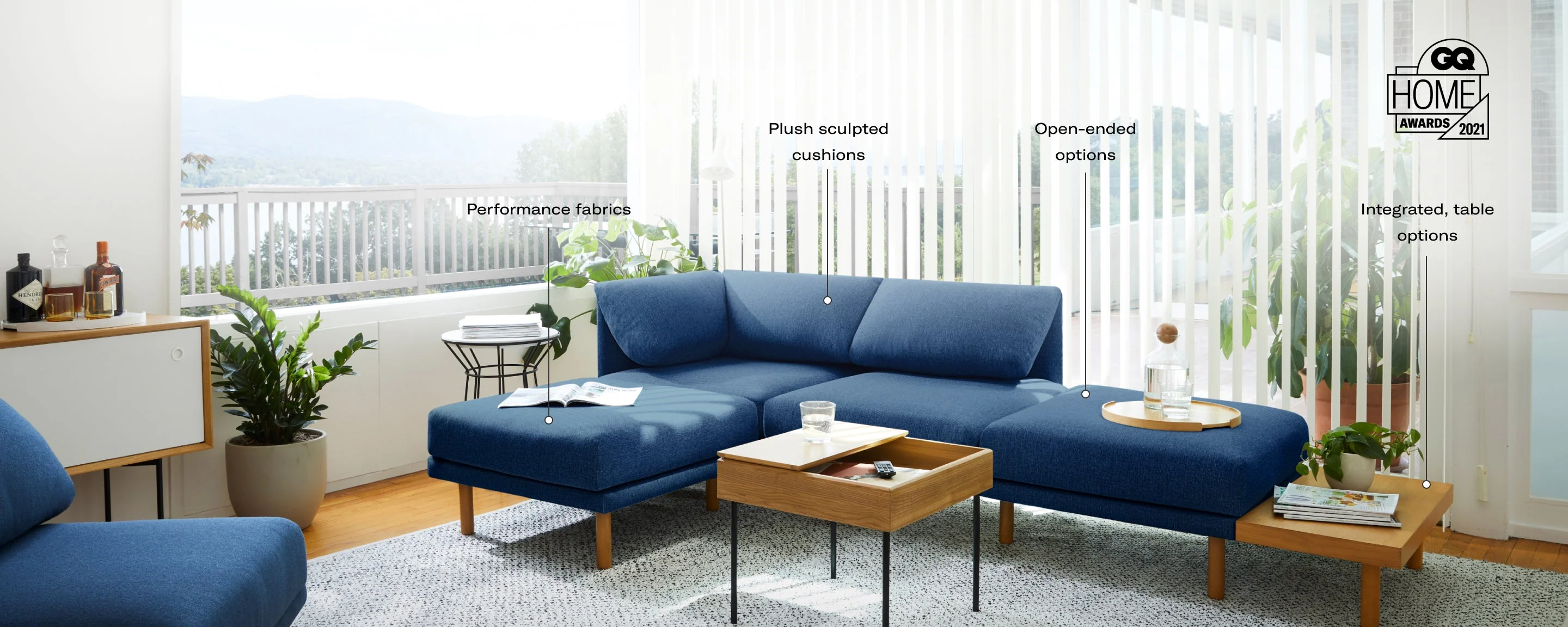 Range 3-Piece Open Sectional Lounger