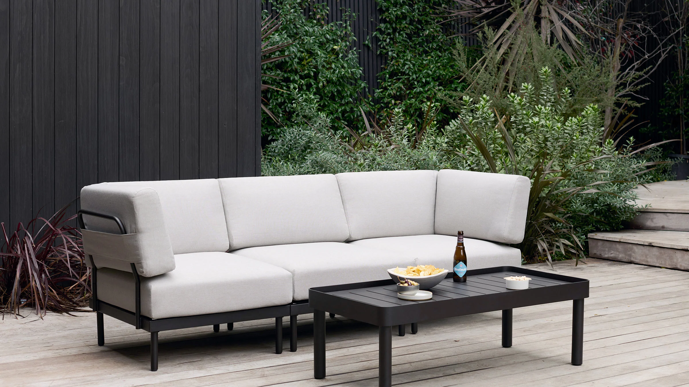 Relay Outdoor 4-Piece Armless Sectional