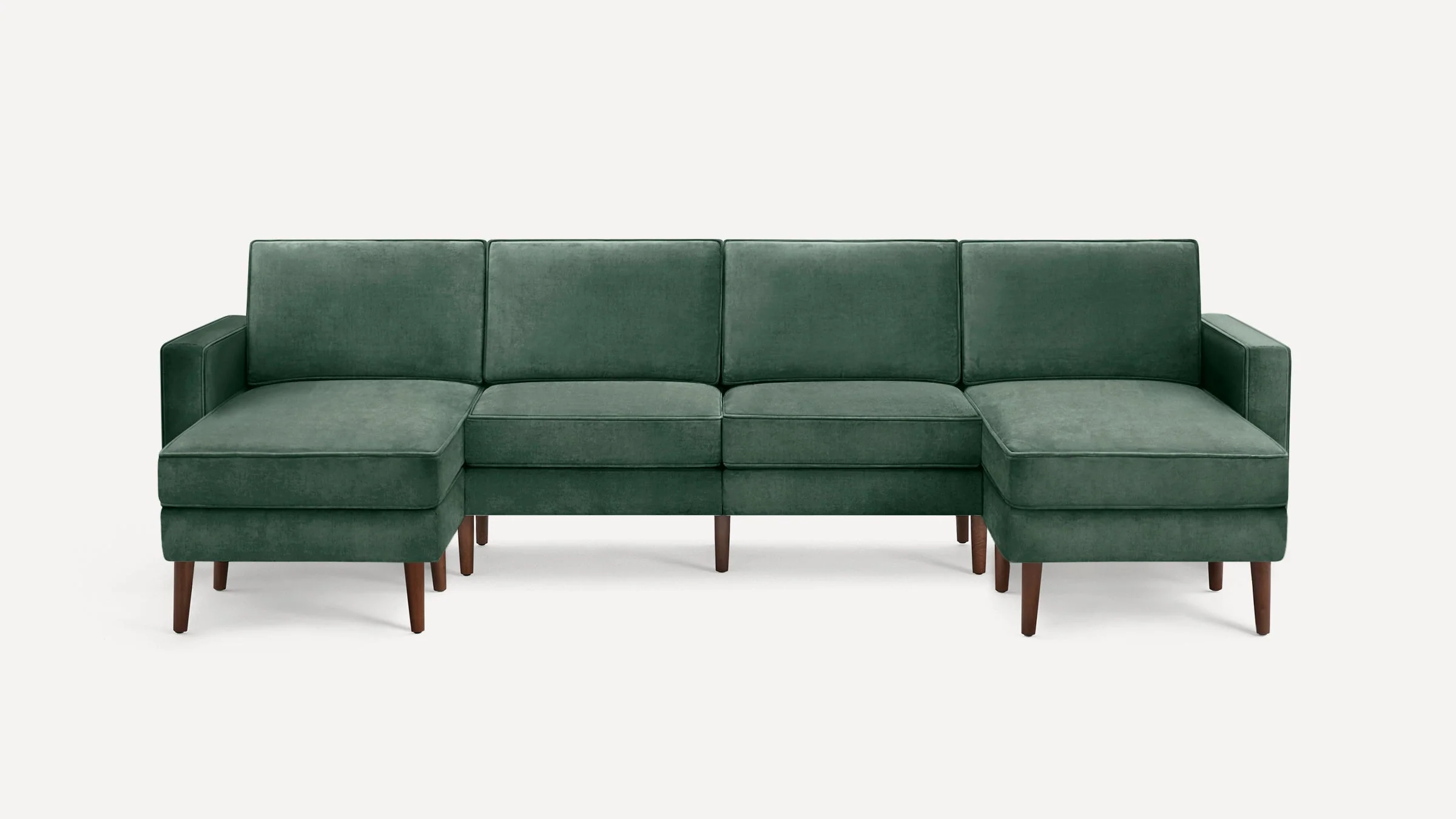 Nomad Velvet King Sofa with Double Reversible Chaise