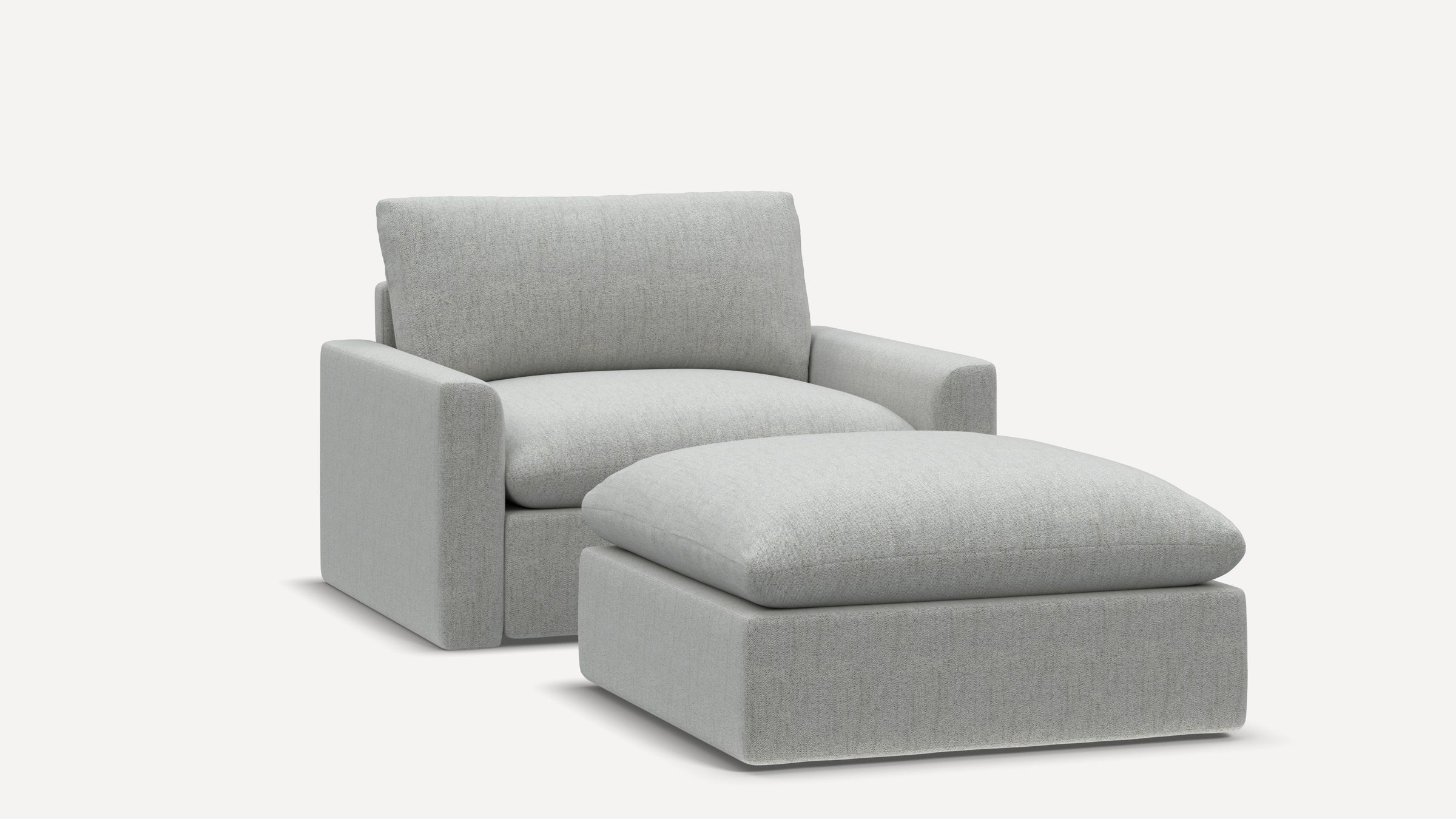 Russet Armchair with Ottoman