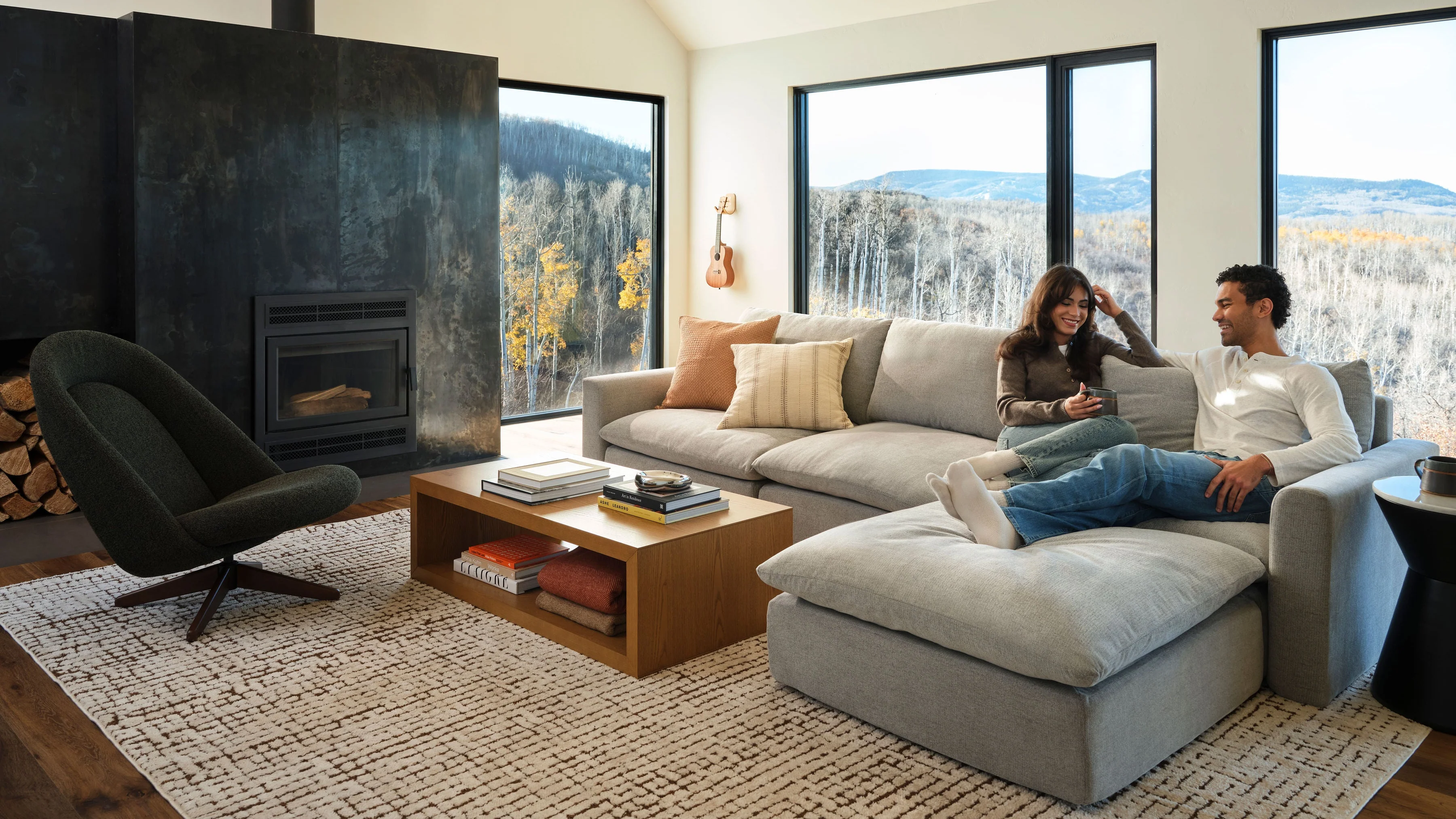 Russet 4-Piece Reversible Chaise Sectional