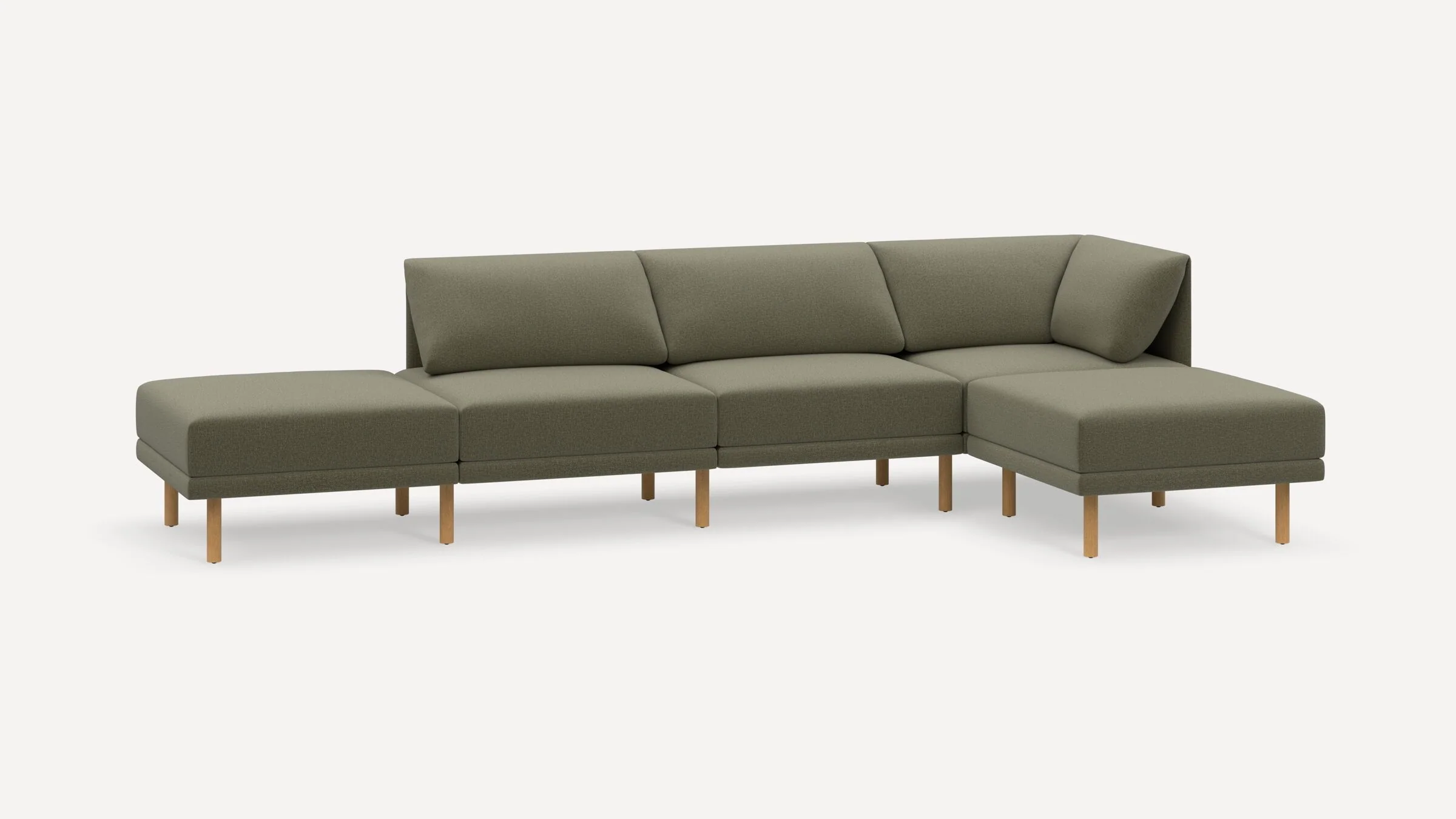 Range 5-Piece Open Sectional Double Lounger